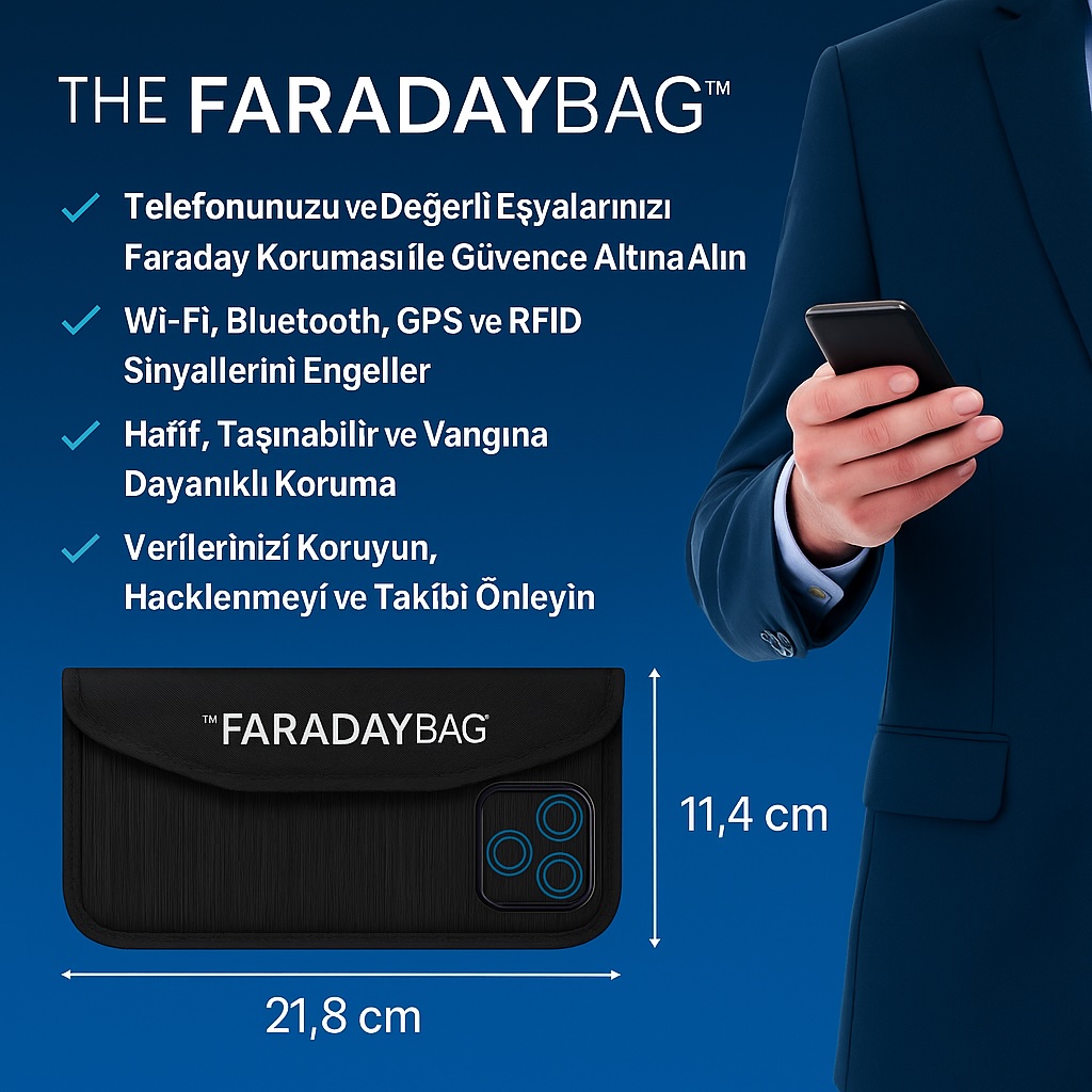 Faraday Çantası 15 cep telefon sinyal kesici